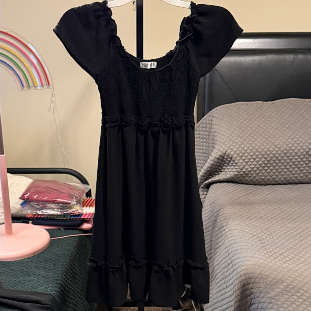 Black Ruffled Dress